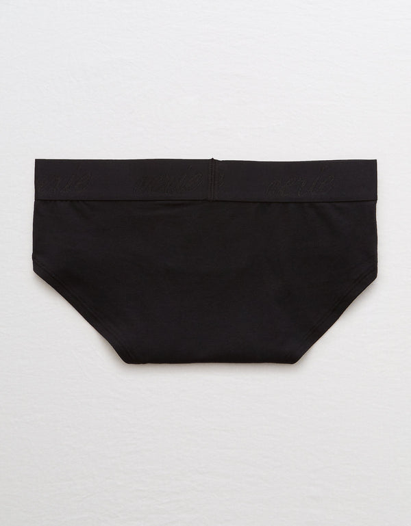 Undie Aerie Boybrief de algodón y encaje - Negro