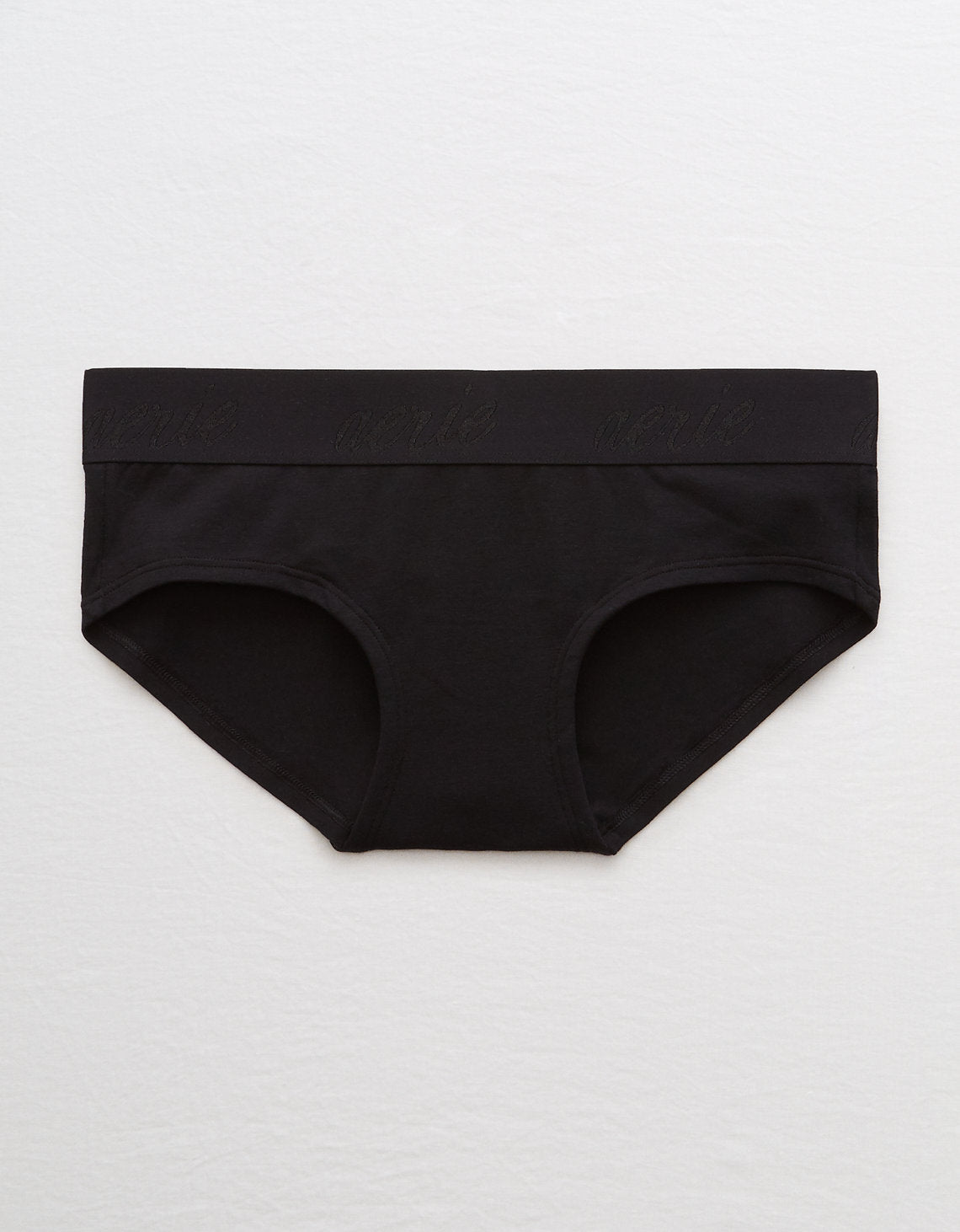 Undie Aerie Boybrief de algodón y encaje - Negro 6441_6316_073_f