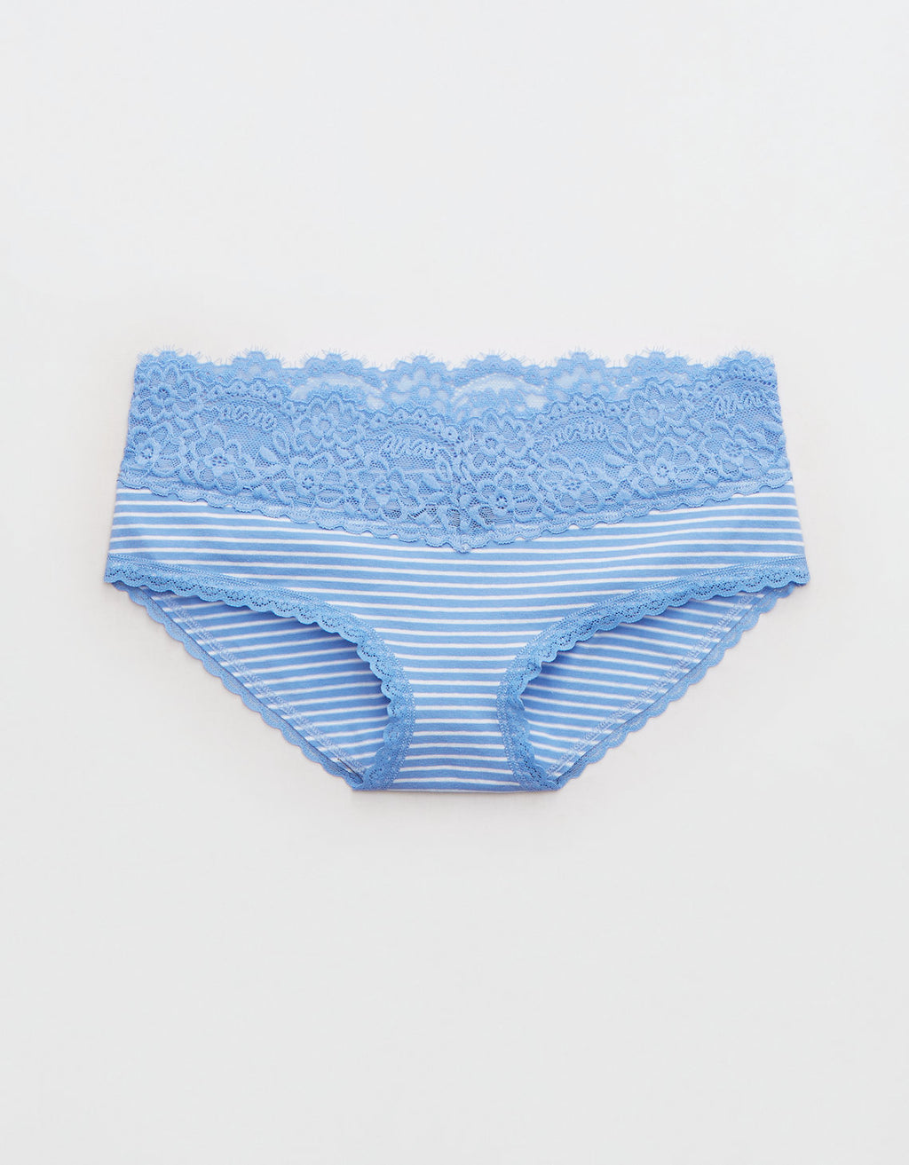 Undies Aerie en algodón con encaje deshilado - Azul 6443_6541_584_f