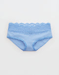 Undies Aerie en algodón con encaje deshilado - Azul 6443_6541_584_f