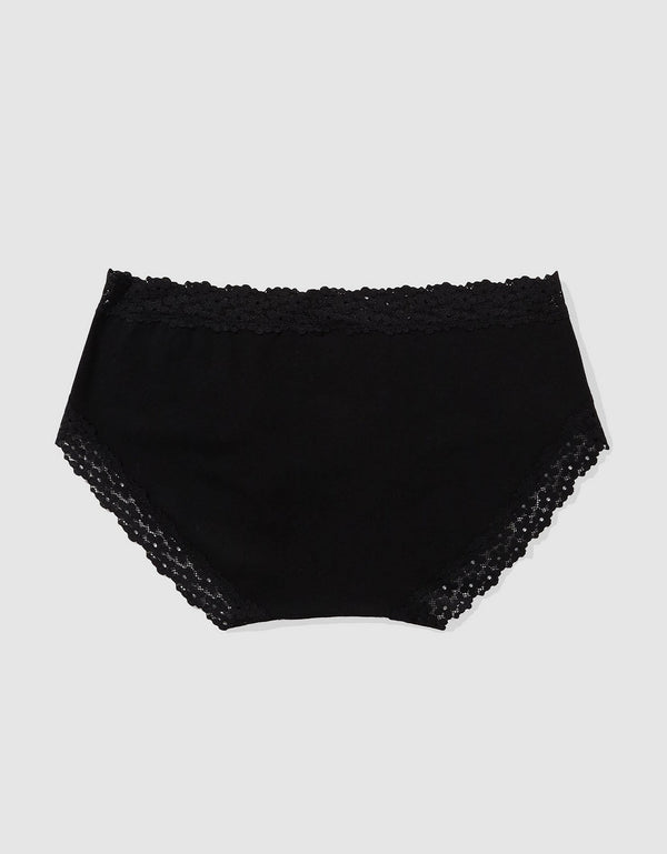 Bóxer tipo Cachetero de encaje Mujer Aerie - Negro