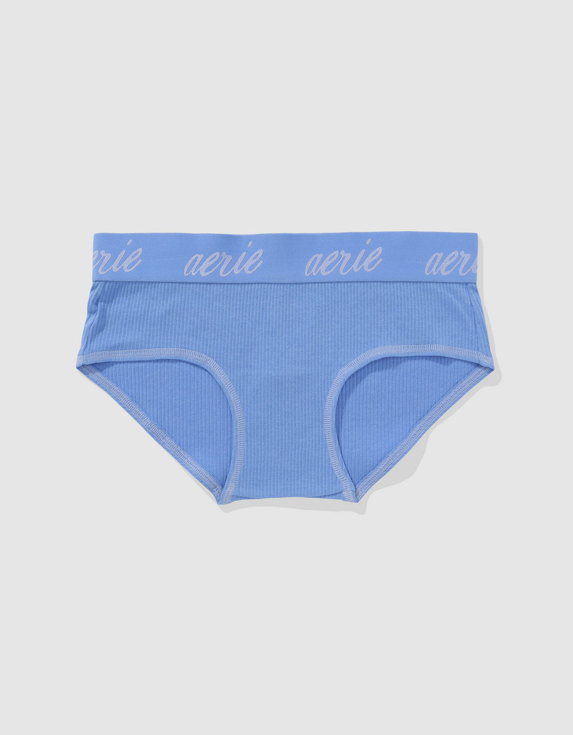Panty Boybrief en Algodón Canalé con Logo Superchill de Aerie - Azul 6443_8210_589_f