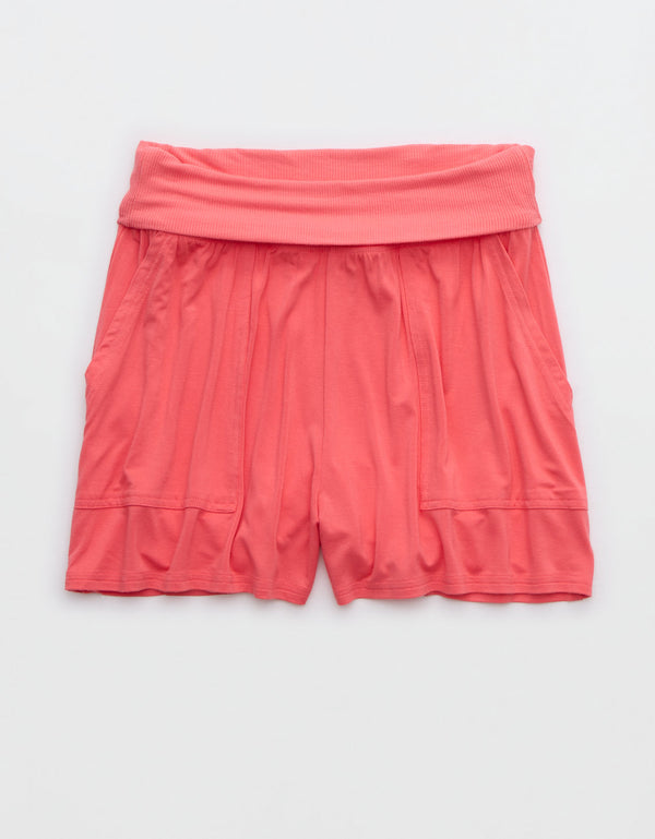 Short Aerie Real Softâ® con dobladillo - Rosa