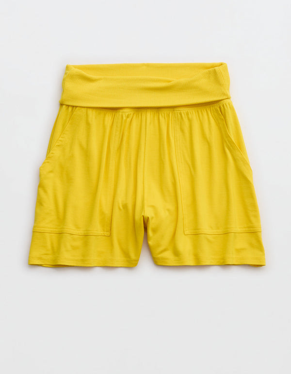 Short Aerie Real Softâ® con dobladillo - Amarillo
