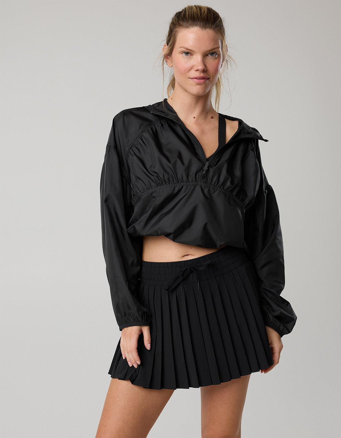 Offline by Aerie Falda-pantalón mini plisada - Negro 6498_2172_073_of