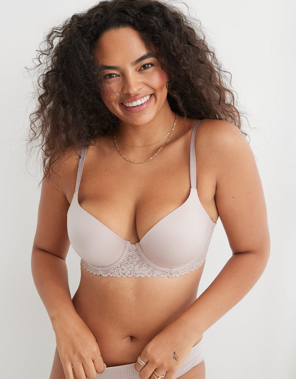 Bra Aerie con realce y encaje en forma de flor - Generico