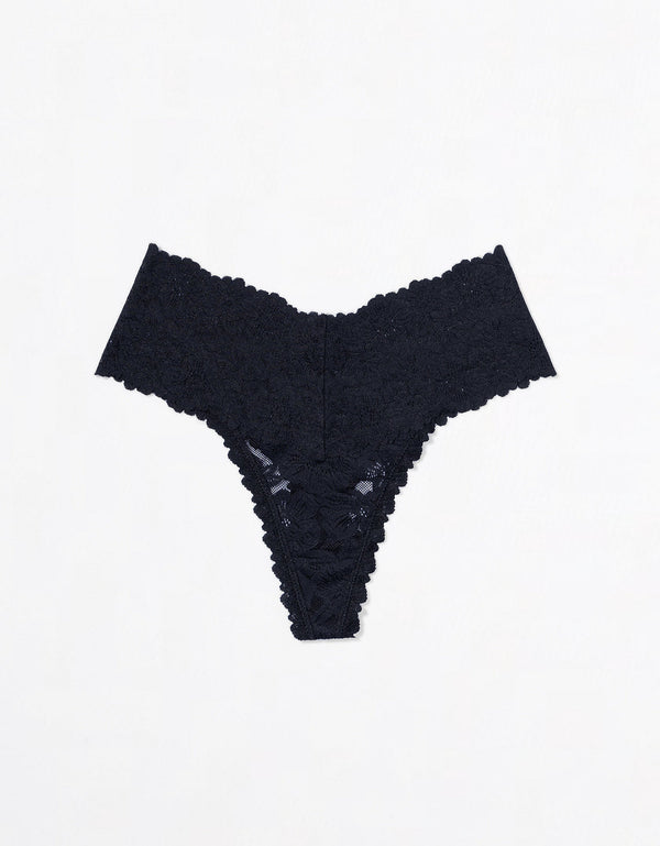 Thong Show Off Rosey en encaje By Aerie - Negro