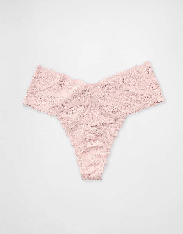 Thong Show Off Rosey en encaje By Aerie - Rosa