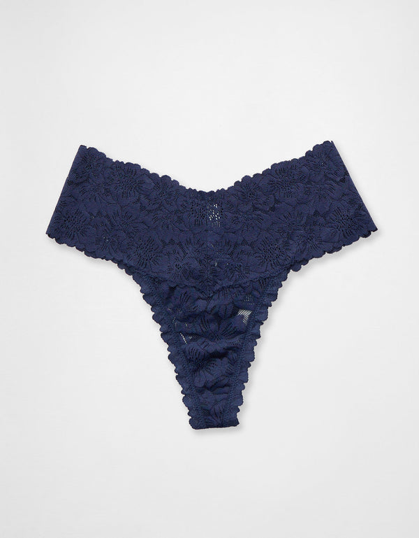 Thong Show Off Rosey en encaje By Aerie - Azul