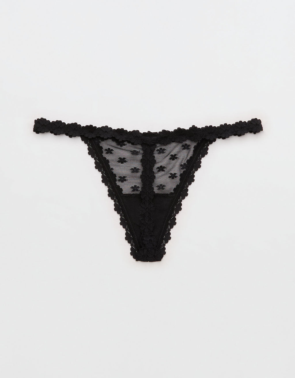 Thong Show Off Daisy Mesh By Aerie - Negro 6774_8518_073_b
