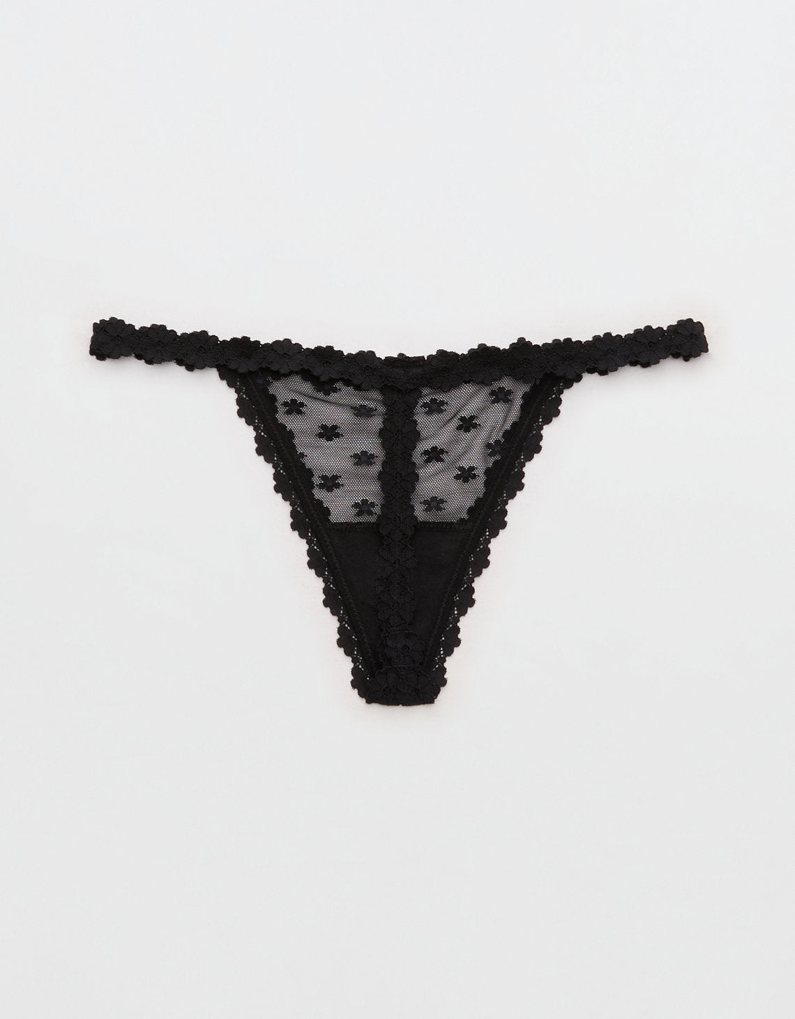 Thong Show Off Daisy Mesh By Aerie - Negro 6774_8518_073_b