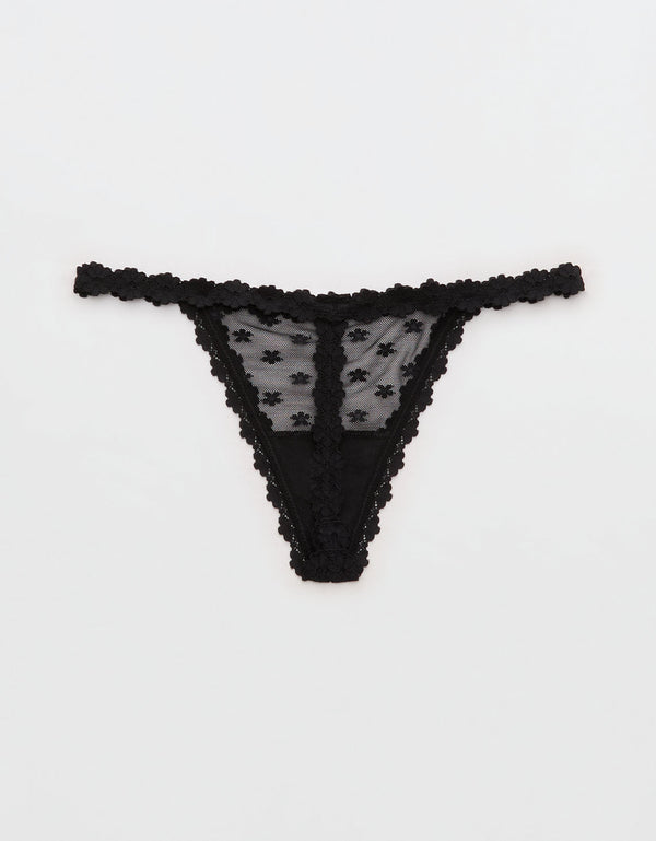 Thong Show Off Daisy Mesh By Aerie - Negro