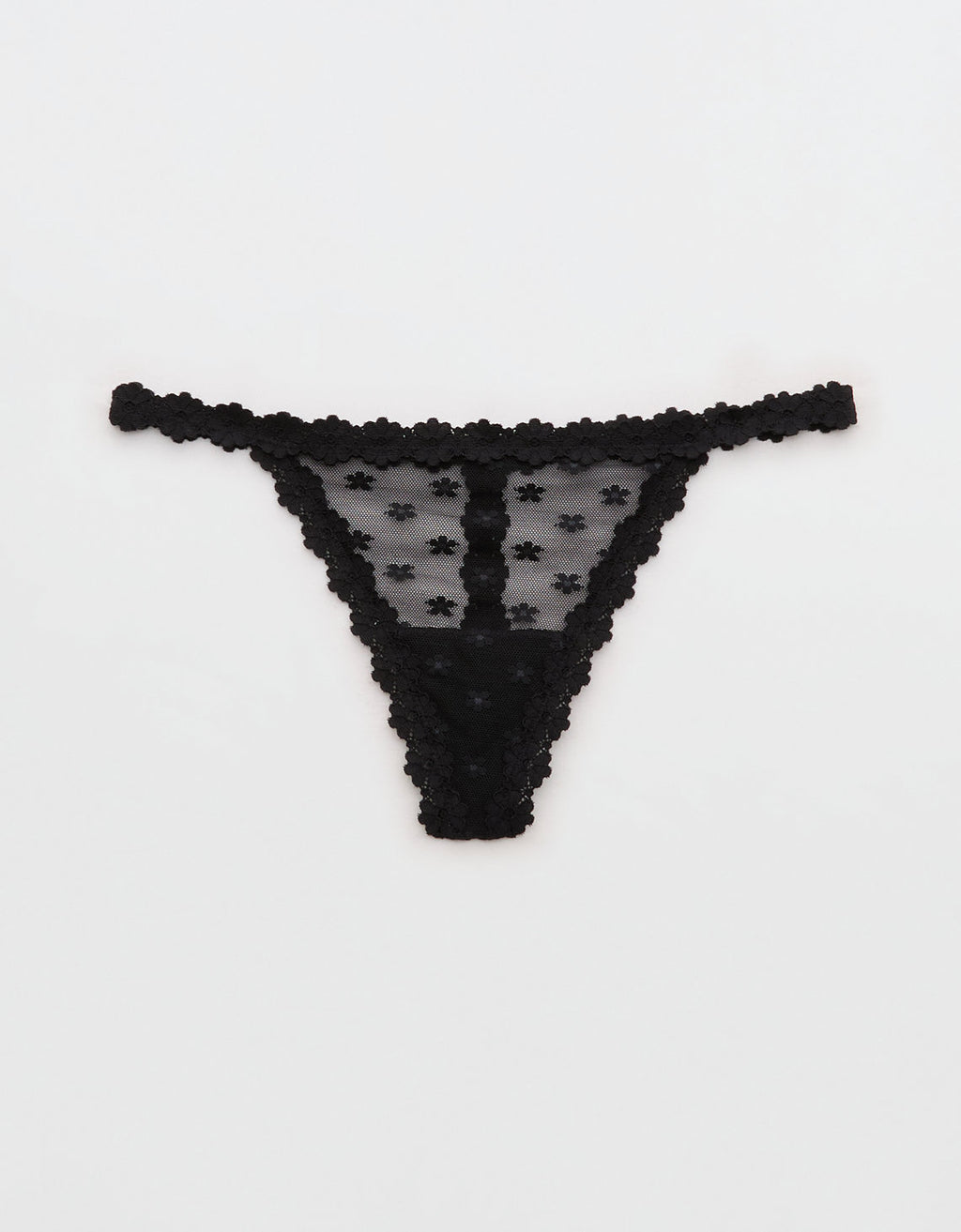 Thong Show Off Daisy Mesh By Aerie - Negro 6774_8518_073_f