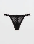 Thong Show Off Daisy Mesh By Aerie - Negro 6774_8518_073_f