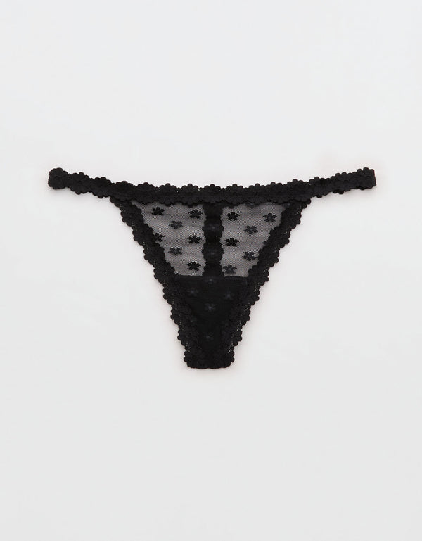 Thong Show Off Daisy Mesh By Aerie - Negro