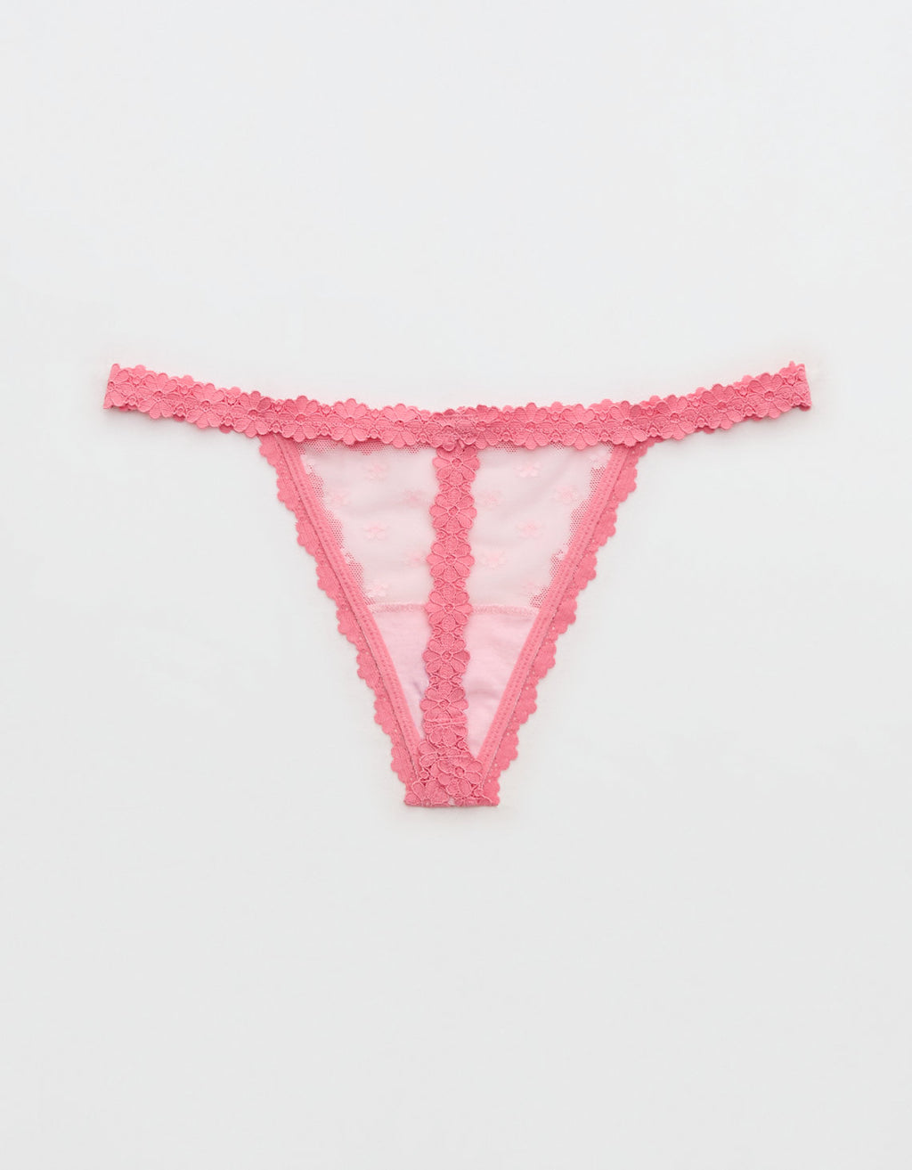 Thong Show Off Daisy Mesh By Aerie - Rosa 6774_8518_602_b