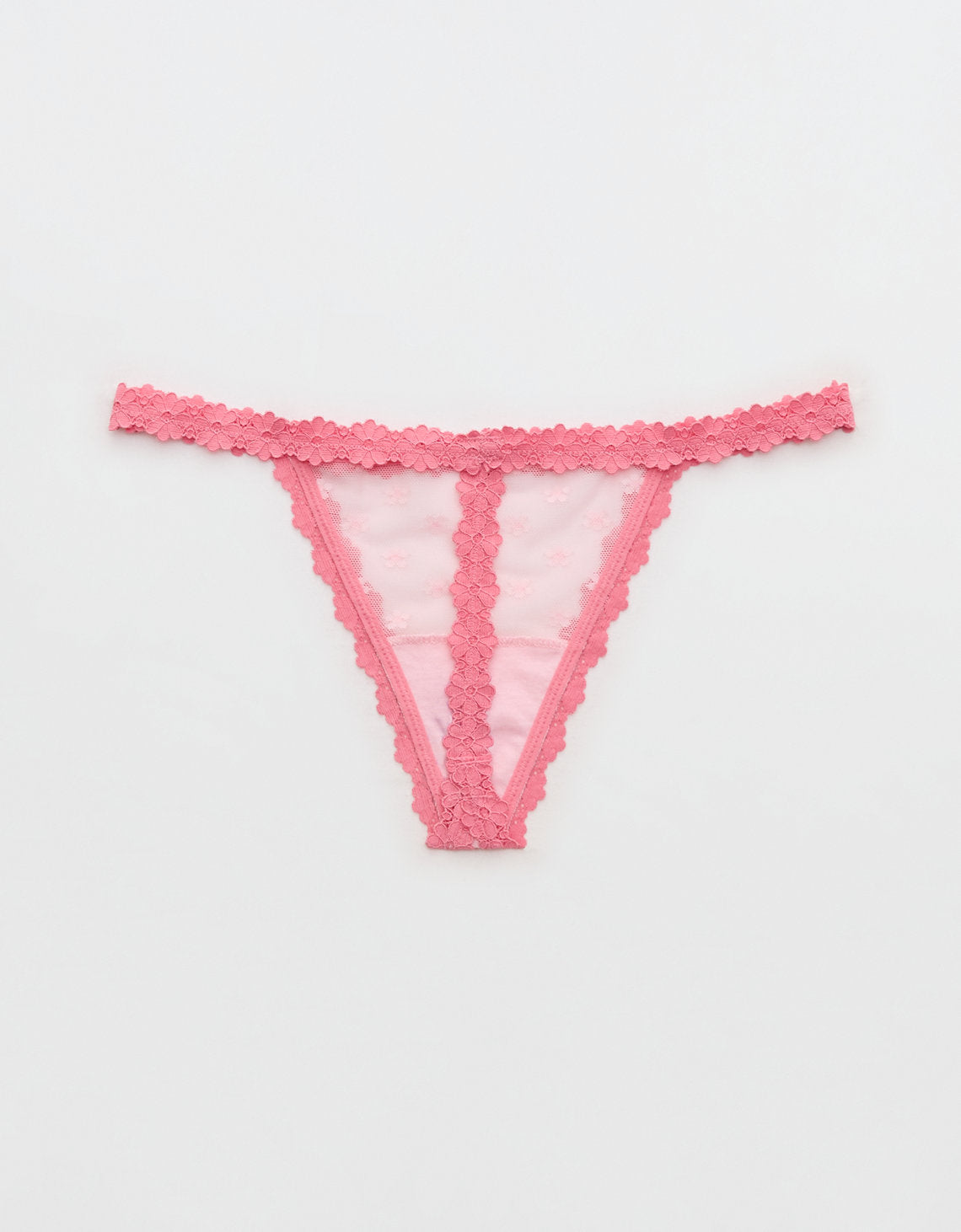 Thong Show Off Daisy Mesh By Aerie - Rosa 6774_8518_602_b