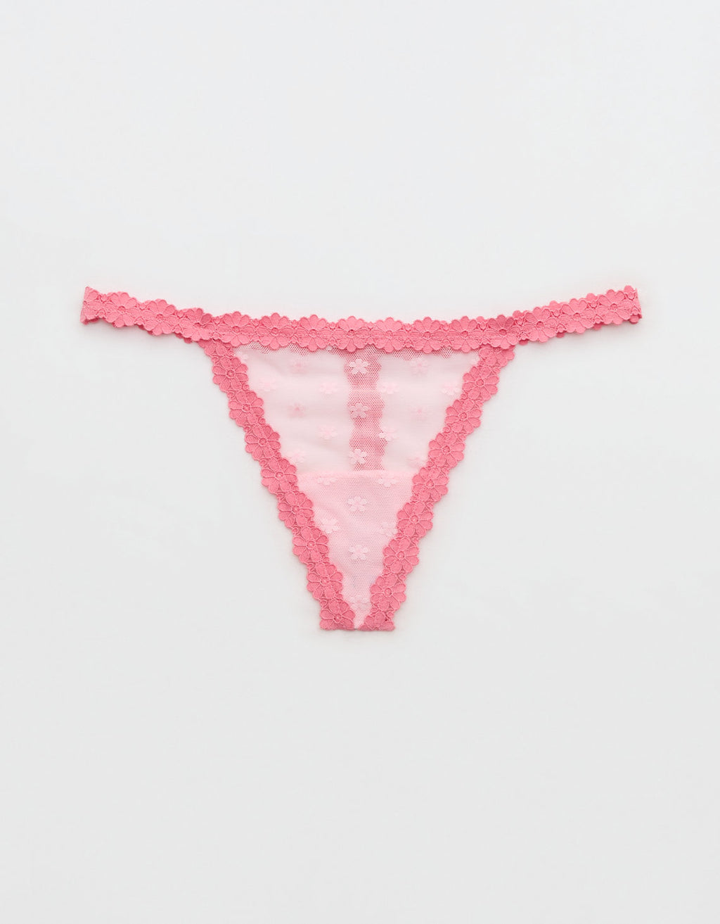 Thong Show Off Daisy Mesh By Aerie - Rosa 6774_8518_602_f