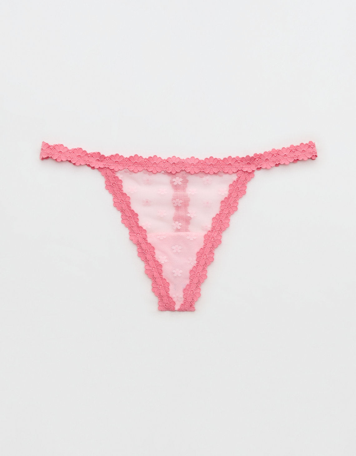 Thong Show Off Daisy Mesh By Aerie - Rosa 6774_8518_602_f