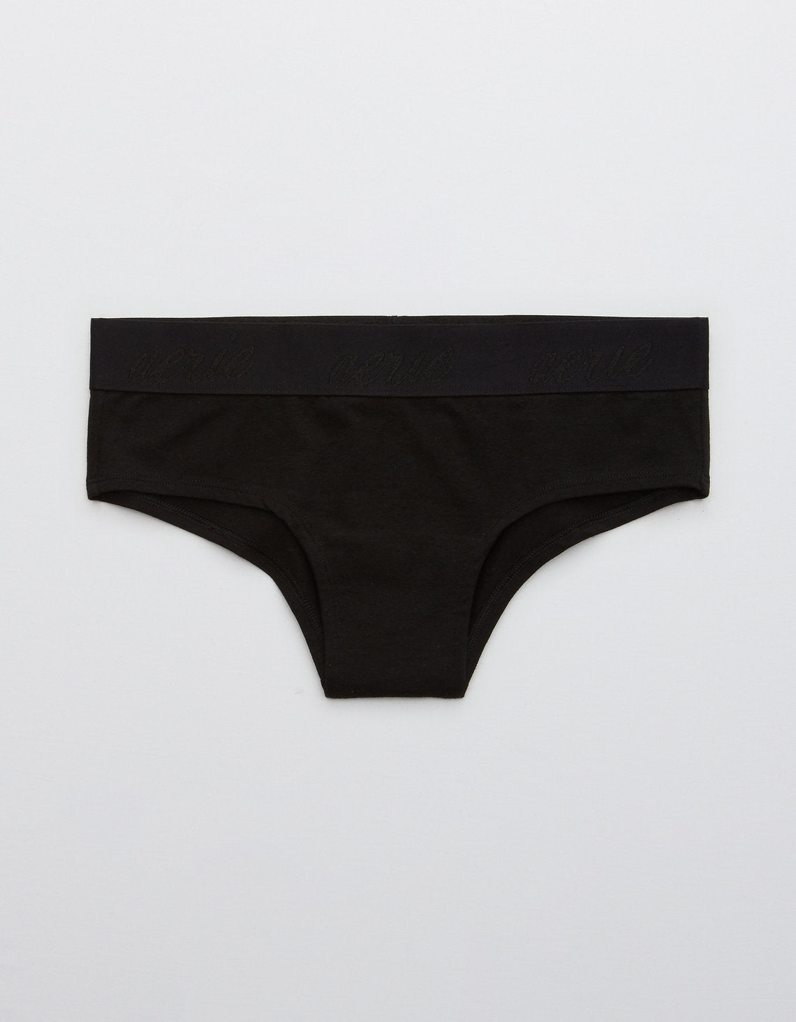 Undie Aerie Cheeky de algodón y encaje - Negro 7441_6314_073_f