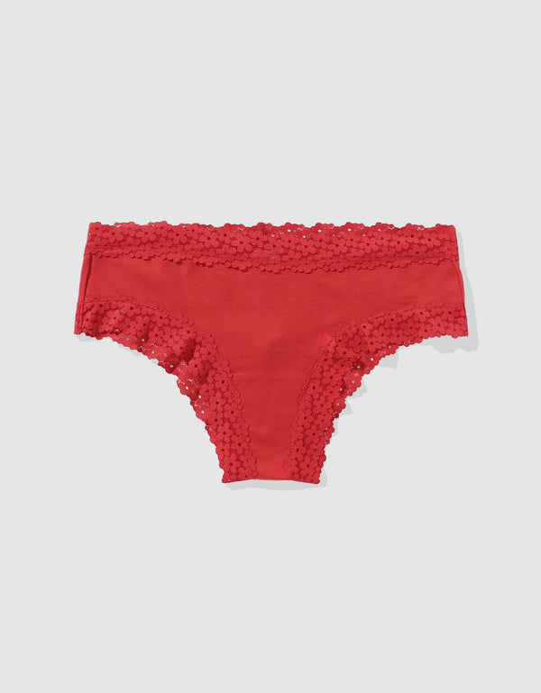 Tanga de encaje Mujer Aerie - Rojo