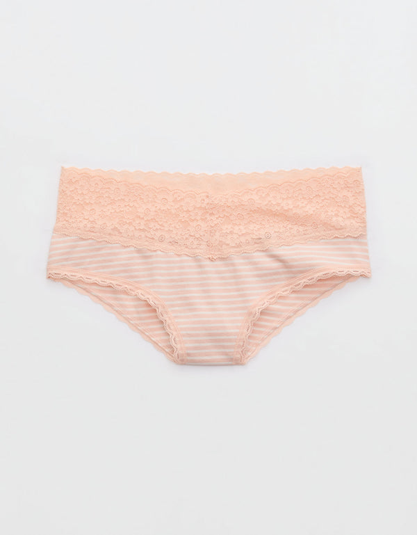 Tanga de encaje Mujer Aerie - Rosa