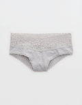 Panty Cheeky Algodón con Encaje Vintage Superchill de Aerie - Gris 7442_7089_012_f