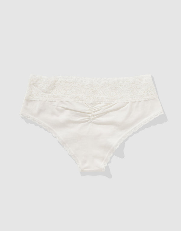Panty Cheeky Algodón con Encaje Vintage Superchill de Aerie - Generico