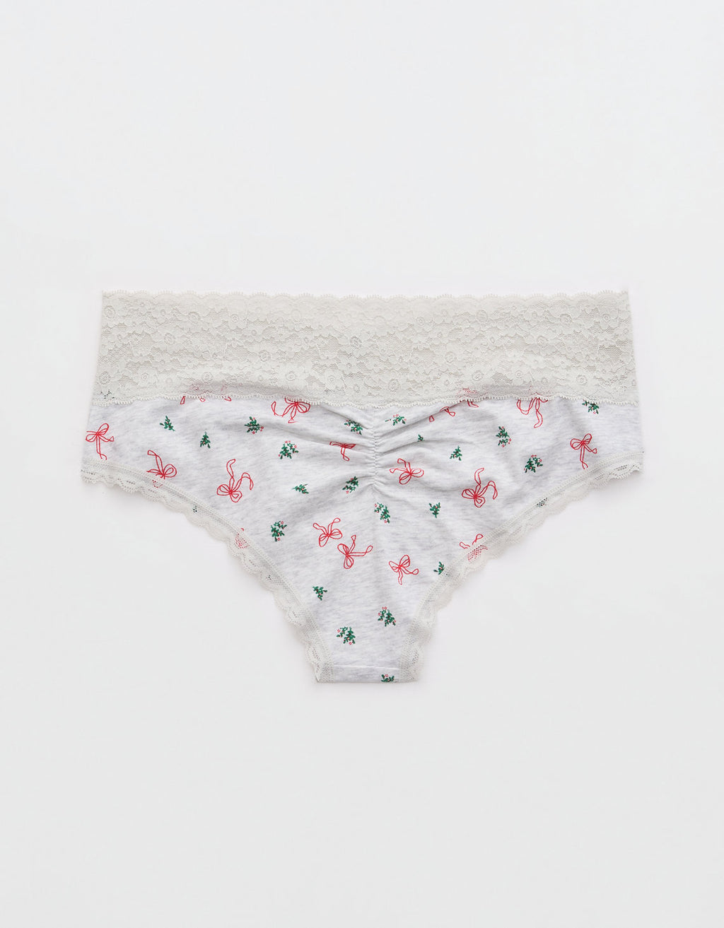 Panty Cheeky con Encaje Vintage Superchill de Aerie - Gris 7442_7096_092_b