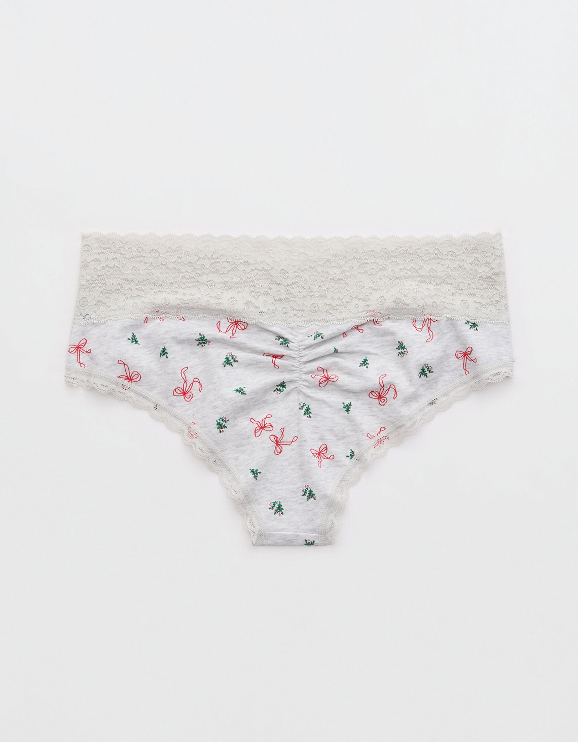 Panty Cheeky con Encaje Vintage Superchill de Aerie - Gris 7442_7096_092_b