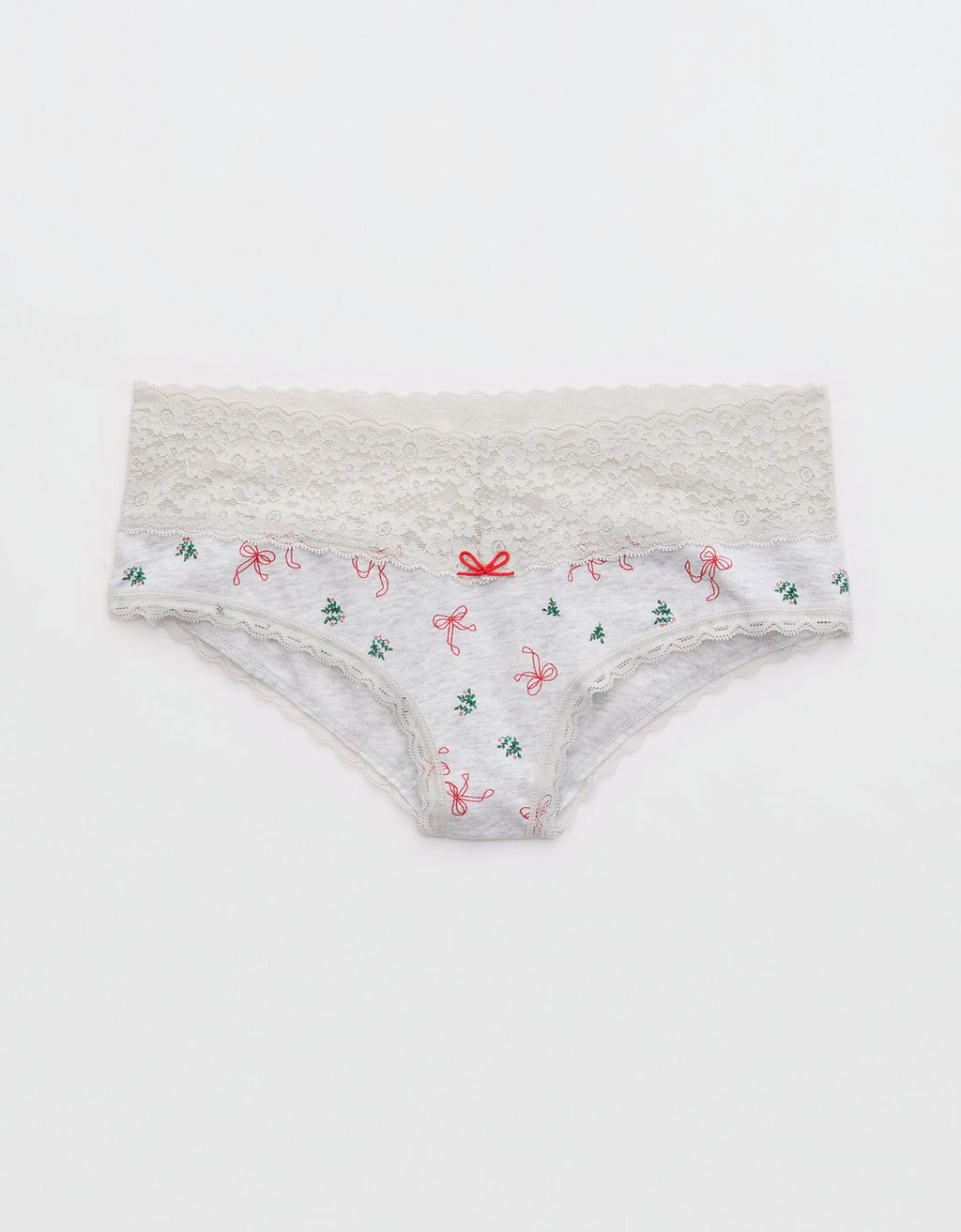 Panty Cheeky con Encaje Vintage Superchill de Aerie - Gris 7442_7096_092_f