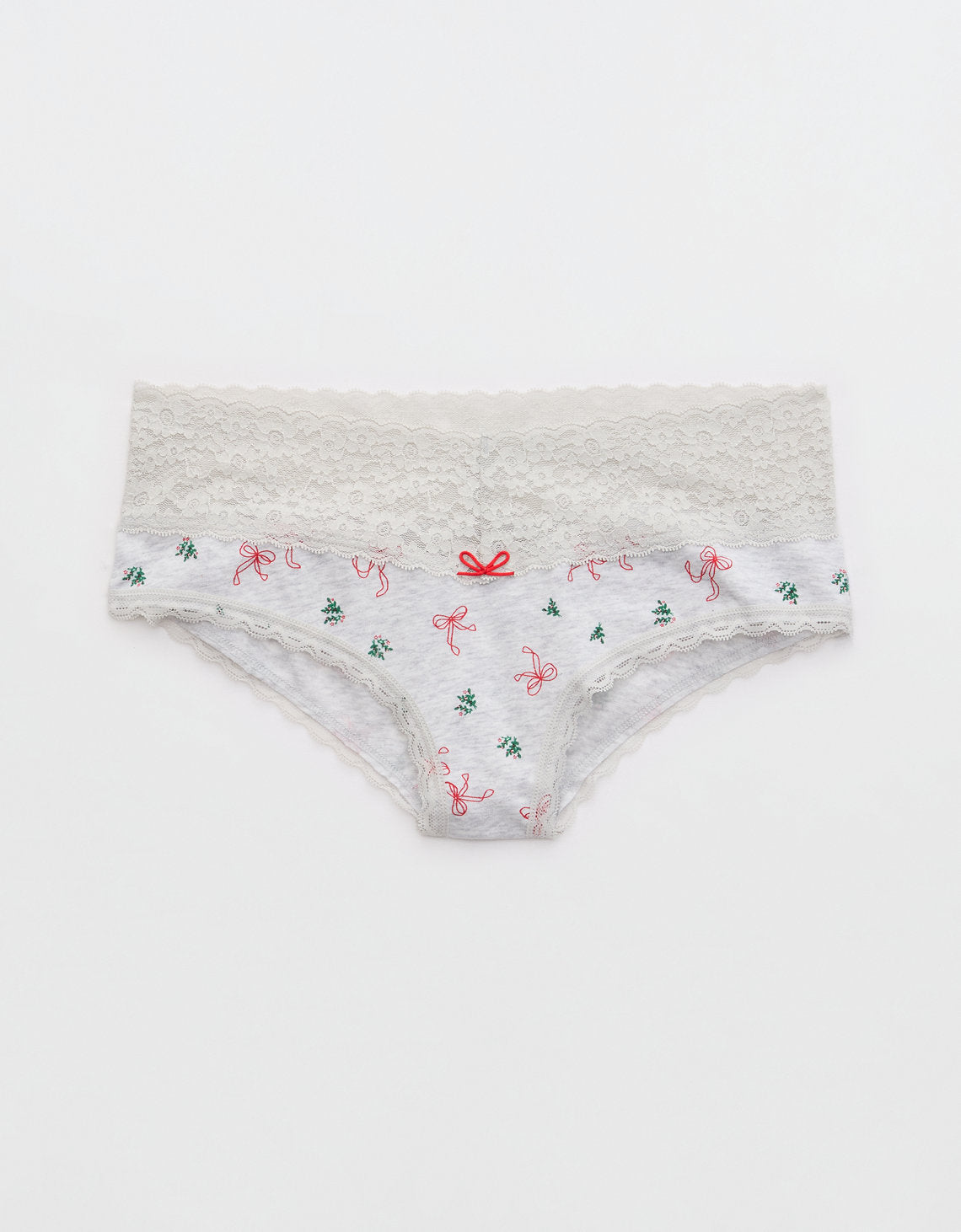 Panty Cheeky con Encaje Vintage Superchill de Aerie - Gris 7442_7096_092_f