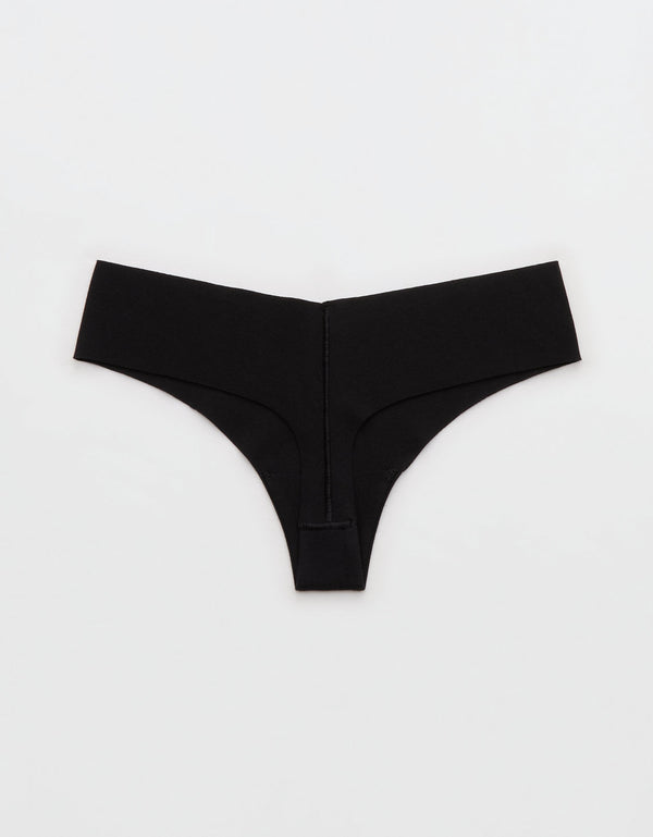 Thong Superchill No Show de Algodón By Aerie - Negro