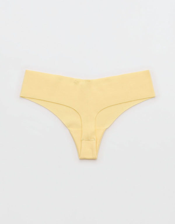 Thong Superchill No Show de Algodón By Aerie - Amarillo