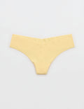 Thong Superchill No Show de Algodón By Aerie - Amarillo 8443_8183_717_f