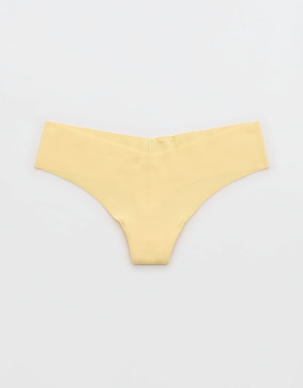Thong Superchill No Show de Algodón By Aerie - Amarillo
