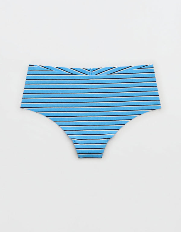 Superchill sin espectáculo Algodón ropa interior tanga de tiro medio - Azul