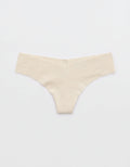 Superchill Thong de algodón No Show By Aerie - Blanco 8445_6952_062_f