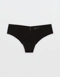 Superchill Thong de algodón No Show By Aerie - Negro 8445_6952_073_f