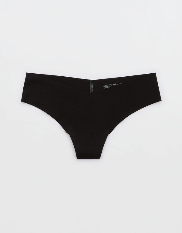 Superchill Thong de algodón No Show By Aerie - Negro