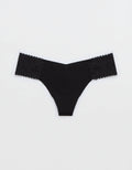 Tanga de encaje Mujer Aerie - Negro 8445_8168_073_f