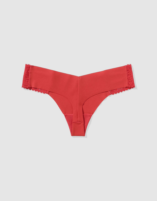Tanga de encaje Mujer Aerie - Rojo