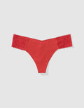 Tanga de encaje Mujer Aerie - Rojo 8445_8168_572_f