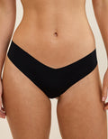 Thong SMOOTHEZ No Show sin costuras By Aerie - Negro 8445_8446_073_of