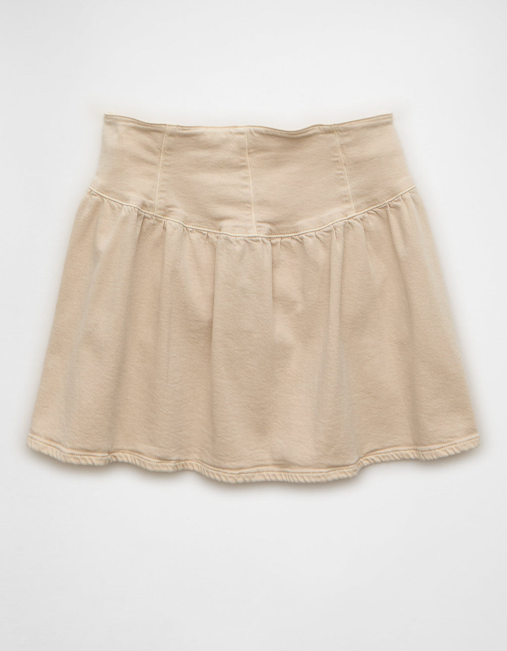 Falda pantalón mini de cintura alta Ae Stretch - Beige 9332_5398_141_b