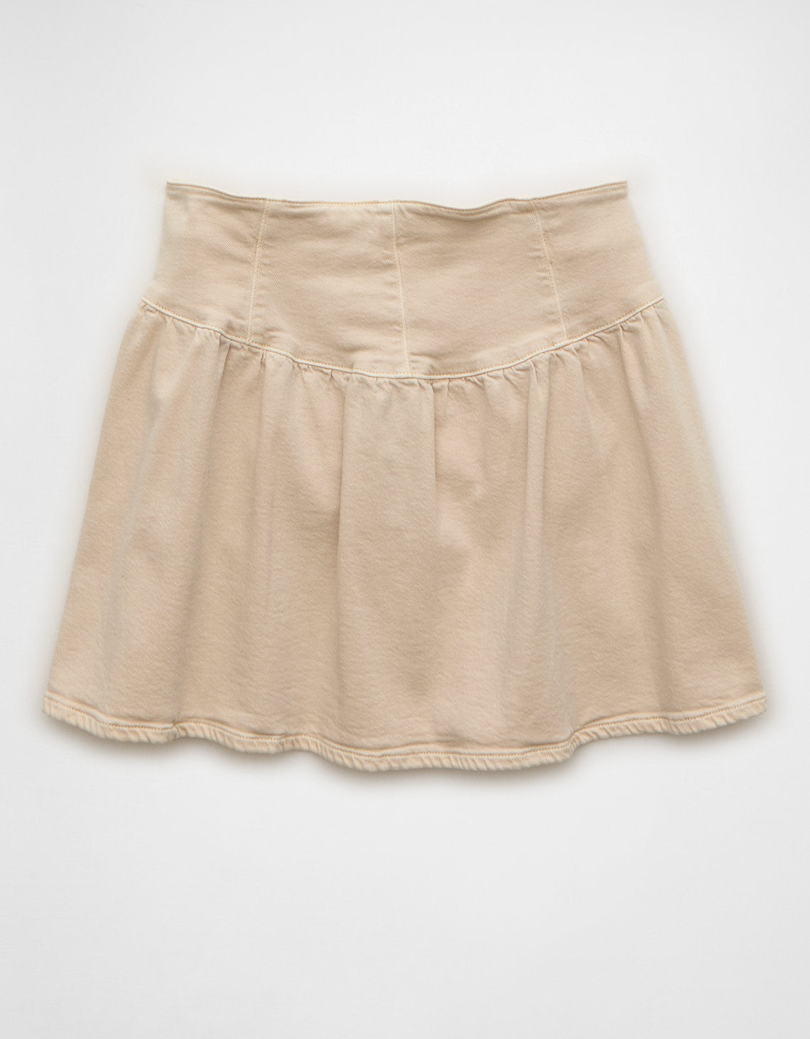 Falda pantalón mini de cintura alta Ae Stretch - Beige 9332_5398_141_b