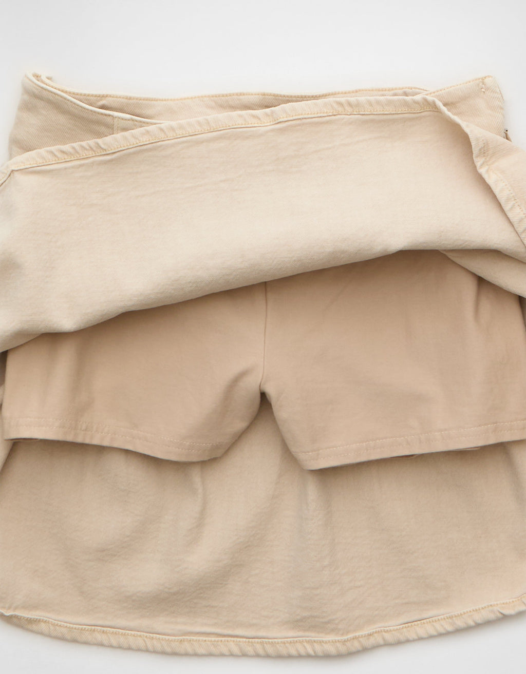 Falda pantalón mini de cintura alta Ae Stretch - Beige 9332_5398_141_d1