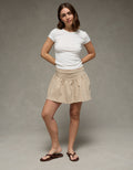 Falda pantalón mini de cintura alta Ae Stretch - Beige 9332_5398_141_of