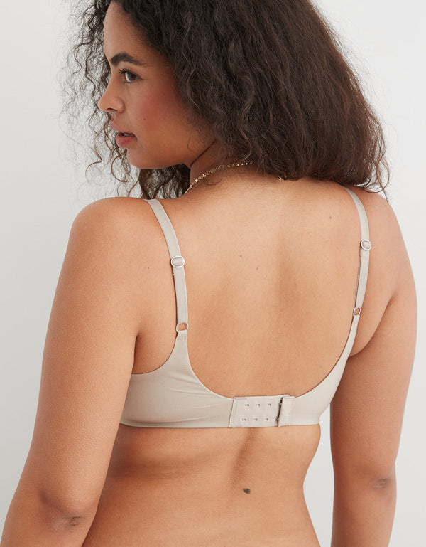 Sunnie Bra Cobertura Total Lightly Lined By Aerie - Beige