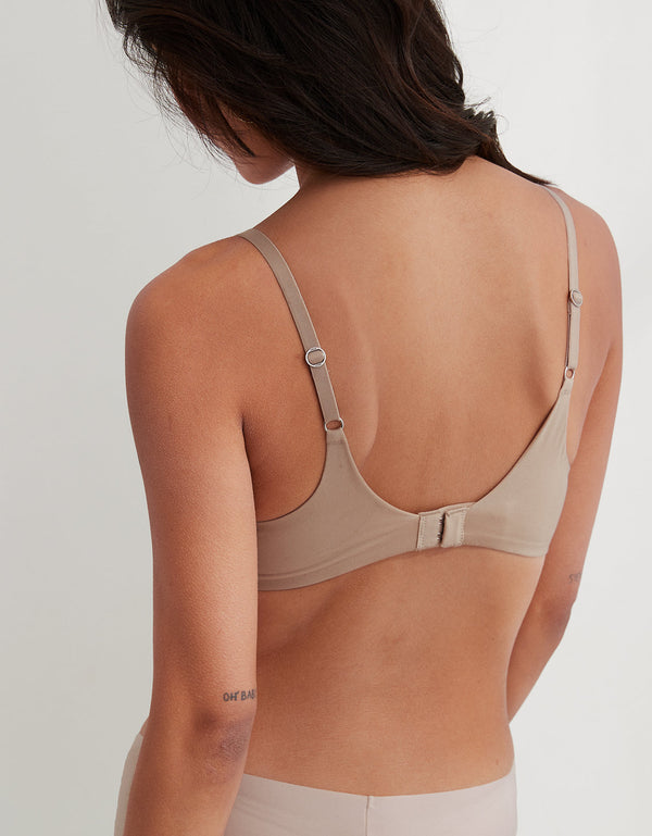 Sunnie Bra Cobertura Total Lightly Lined By Aerie - Beige